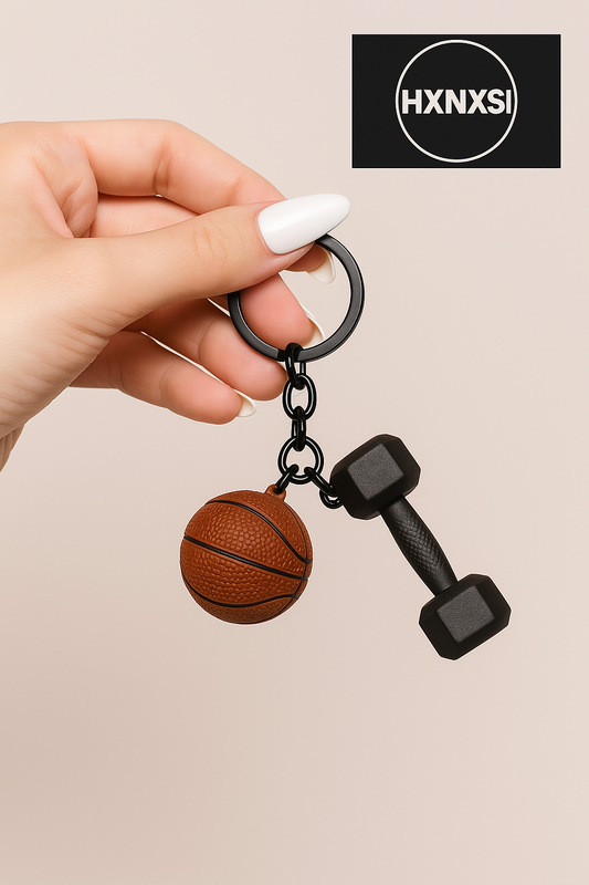 Basketball x Dumbbell Keychain Duo – Buy 1 Get 1 Free