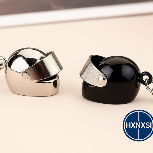 Bike helmet mini keychain
